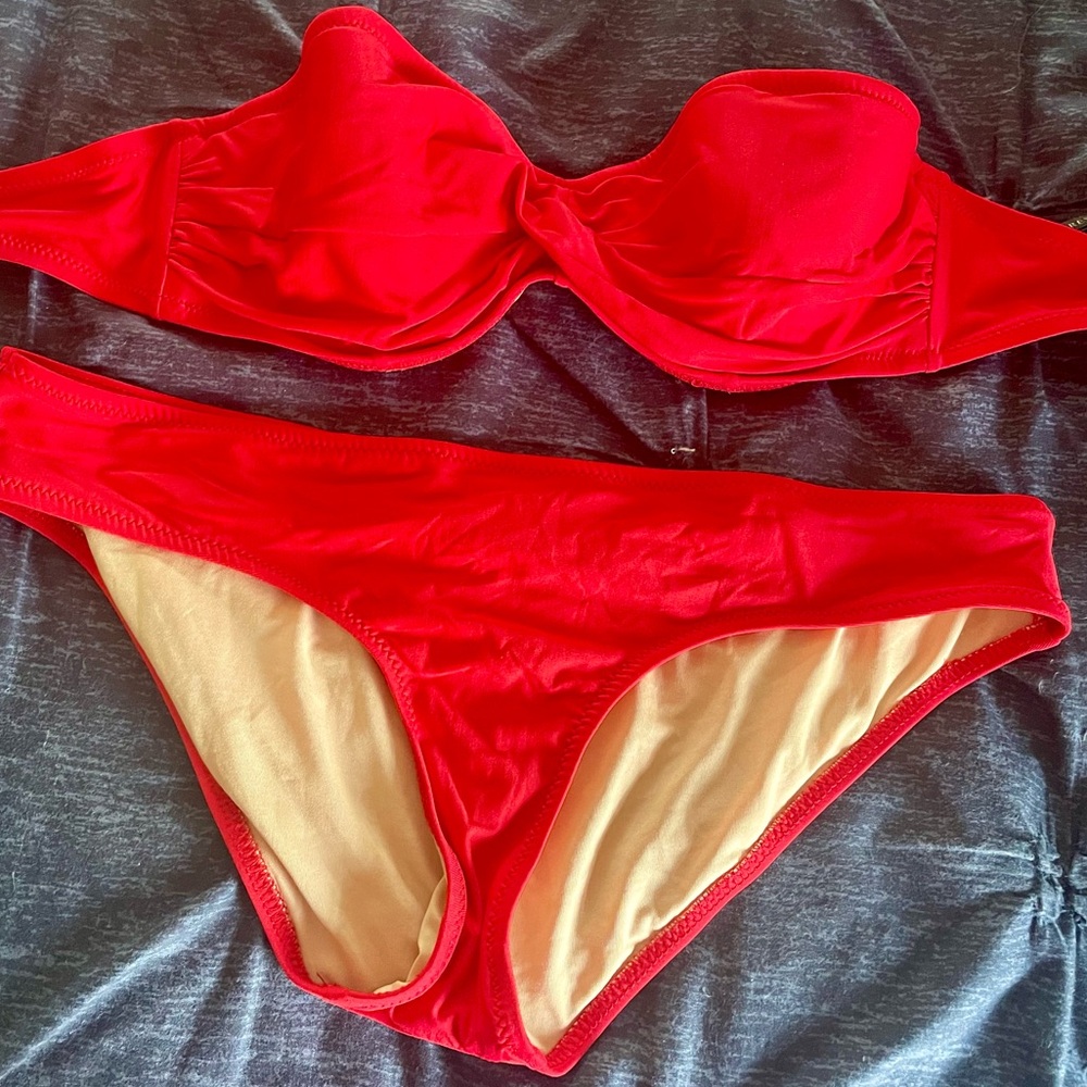JCrew Red Bikini.